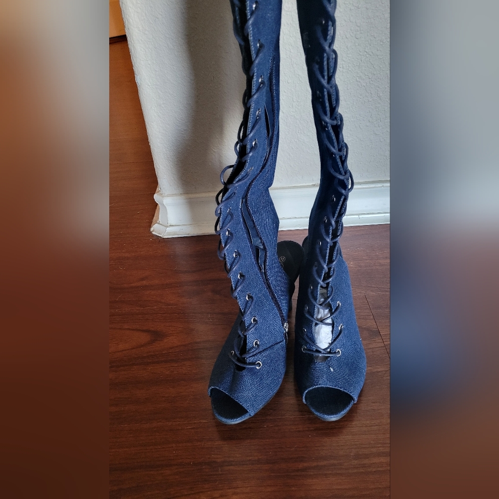 Denim Boots